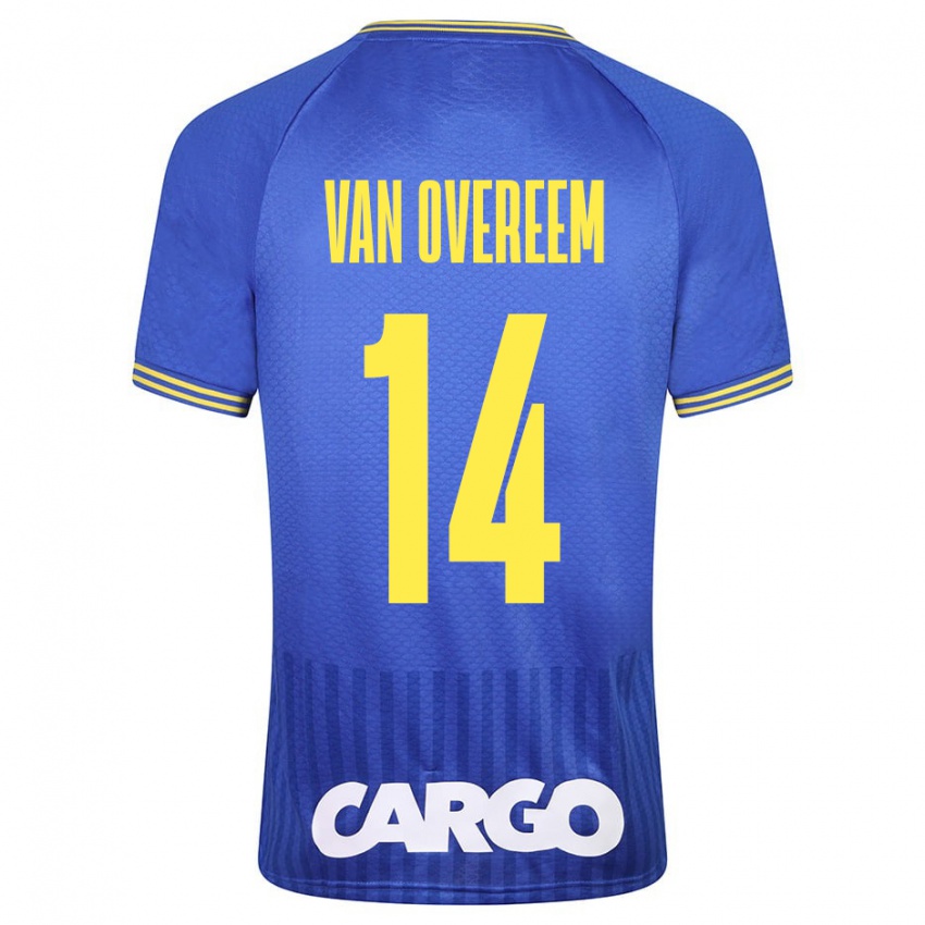 Bambino Maglia Joris Van Overeem #14 Bianco Kit Gara Away 2024/25 Maglietta