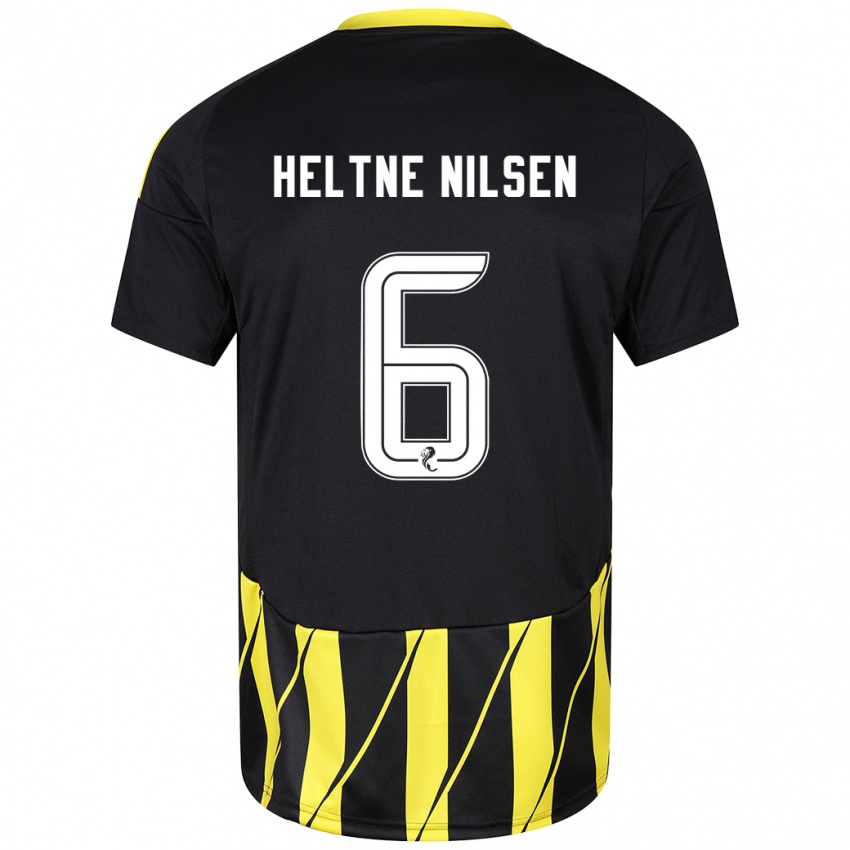 Bambino Maglia Sivert Heltne Nilsen #6 Nero Giallo Kit Gara Away 2024/25 Maglietta