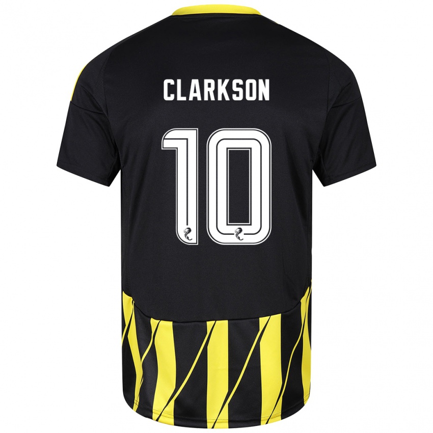 Bambino Maglia Leighton Clarkson #10 Nero Giallo Kit Gara Away 2024/25 Maglietta