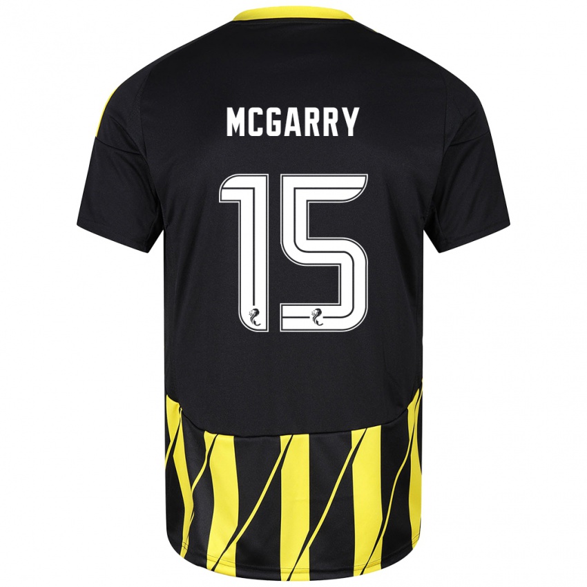 Bambino Maglia James Mcgarry #15 Nero Giallo Kit Gara Away 2024/25 Maglietta