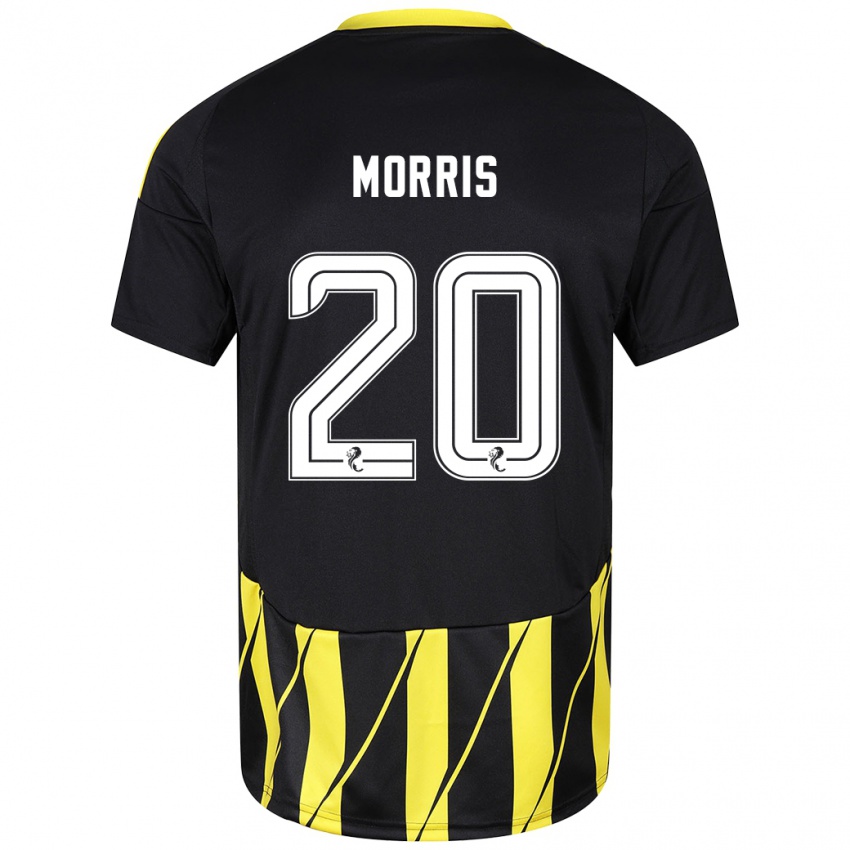 Bambino Maglia Shayden Morris #20 Nero Giallo Kit Gara Away 2024/25 Maglietta