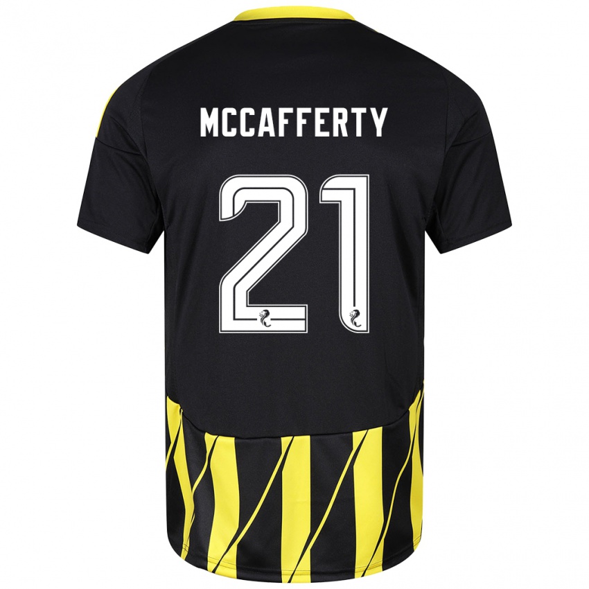 Bambino Maglia Eirinn Mccafferty #21 Nero Giallo Kit Gara Away 2024/25 Maglietta