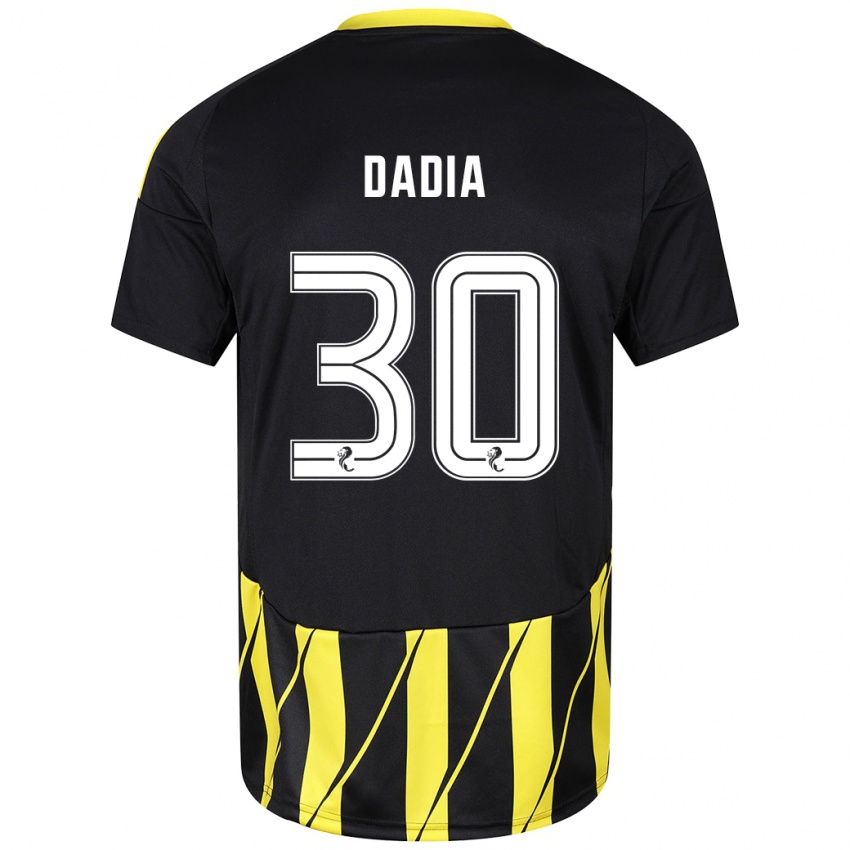 Bambino Maglia Or Dadia #30 Nero Giallo Kit Gara Away 2024/25 Maglietta