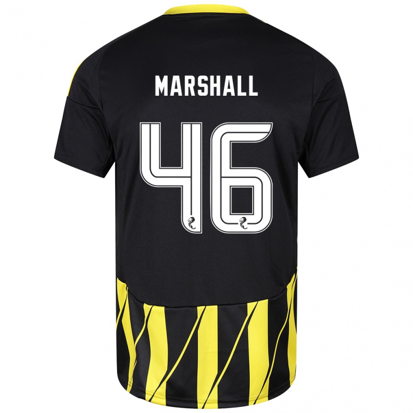 Bambino Maglia Findlay Marshall #46 Nero Giallo Kit Gara Away 2024/25 Maglietta