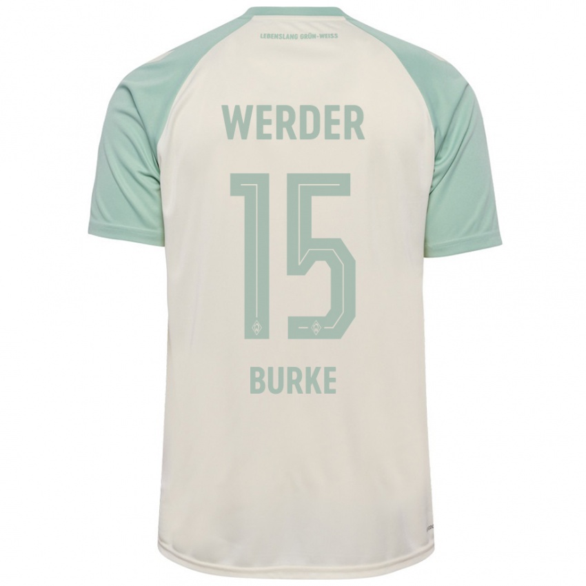 Bambino Maglia Oliver Burke #15 Bianco Sporco Verde Chiaro Kit Gara Away 2024/25 Maglietta