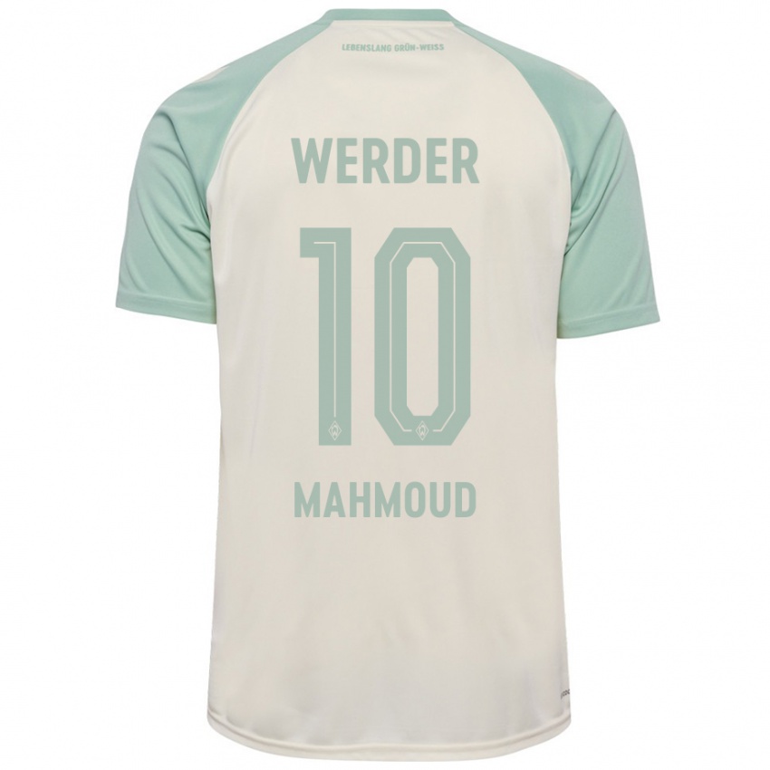 Bambino Maglia Tuana Mahmoud #10 Bianco Sporco Verde Chiaro Kit Gara Away 2024/25 Maglietta