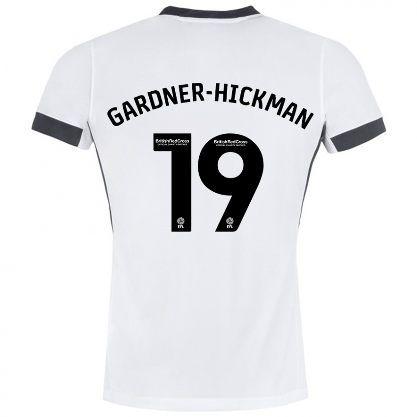 Bambino Maglia Taylor Gardner-Hickman #19 Bianco Nero Kit Gara Away 2024/25 Maglietta