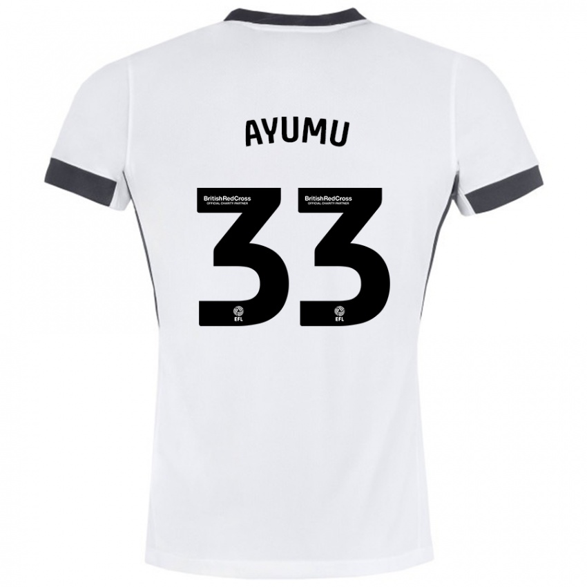 Bambino Maglia Ayumu Yokoyama #33 Bianco Nero Kit Gara Away 2024/25 Maglietta