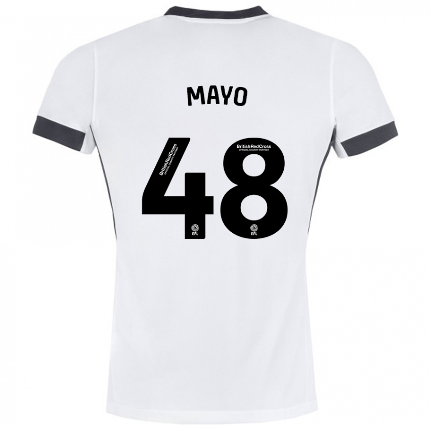 Bambino Maglia Bradley Mayo #48 Bianco Nero Kit Gara Away 2024/25 Maglietta