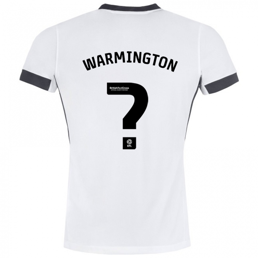 Bambino Maglia Tyrese Warmington #0 Bianco Nero Kit Gara Away 2024/25 Maglietta