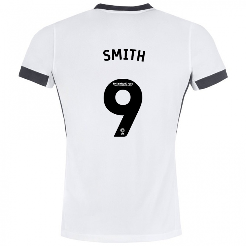 Bambino Maglia Libby Smith #9 Bianco Nero Kit Gara Away 2024/25 Maglietta