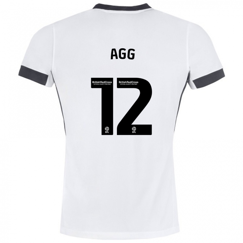 Bambino Maglia Lily Agg #12 Bianco Nero Kit Gara Away 2024/25 Maglietta