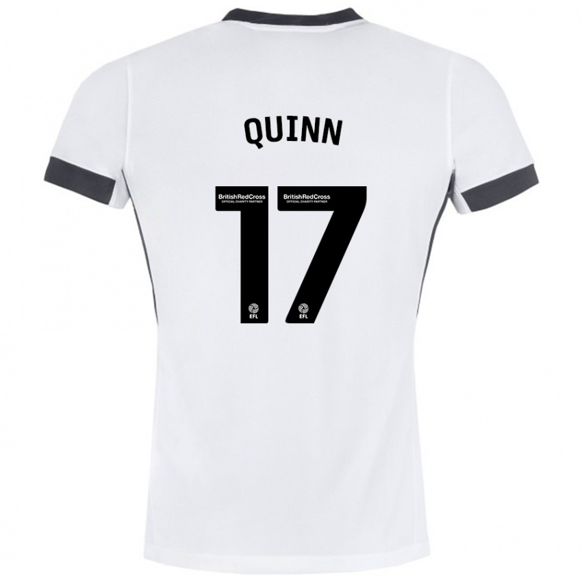 Bambino Maglia Lucy Quinn #17 Bianco Nero Kit Gara Away 2024/25 Maglietta