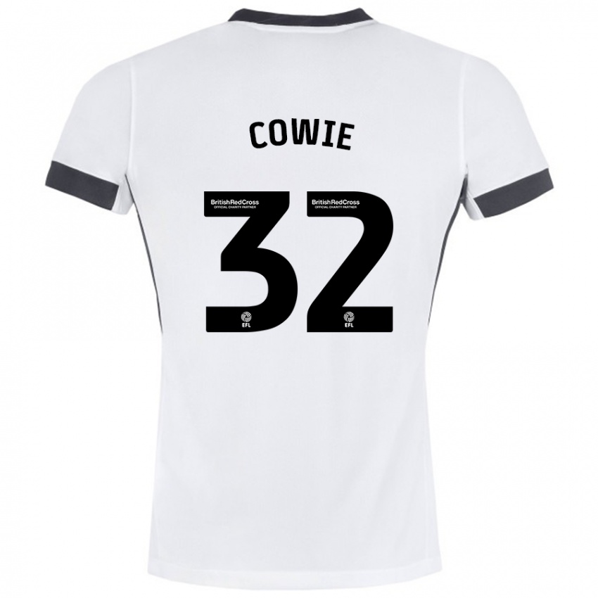 Bambino Maglia Abbie Cowie #32 Bianco Nero Kit Gara Away 2024/25 Maglietta