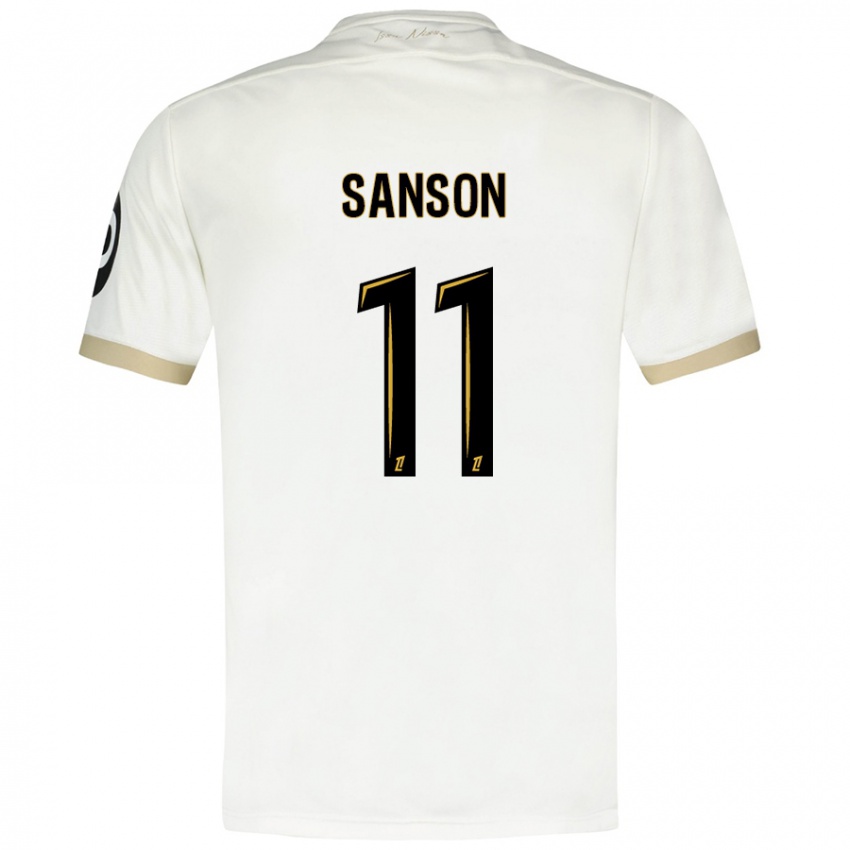 Bambino Maglia Morgan Sanson #11 Bianco Oro Kit Gara Away 2024/25 Maglietta