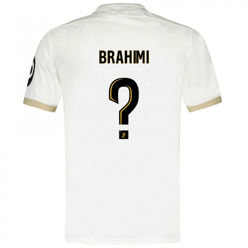 Bambino Maglia Billal Brahimi #0 Bianco Oro Kit Gara Away 2024/25 Maglietta