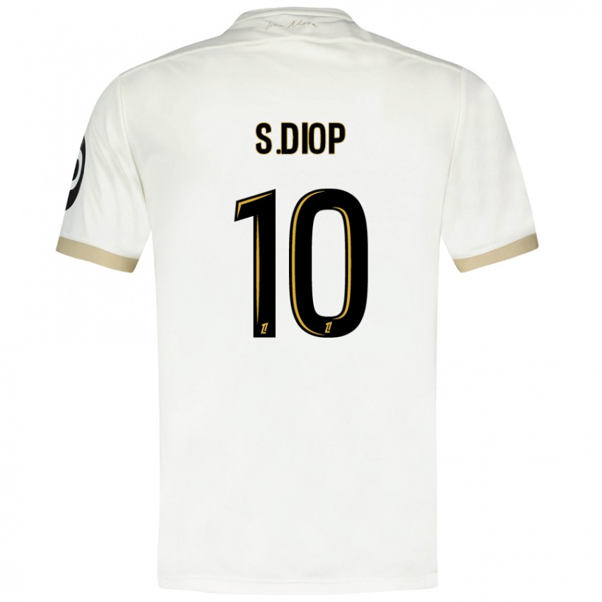 Bambino Maglia Sofiane Diop #10 Bianco Oro Kit Gara Away 2024/25 Maglietta