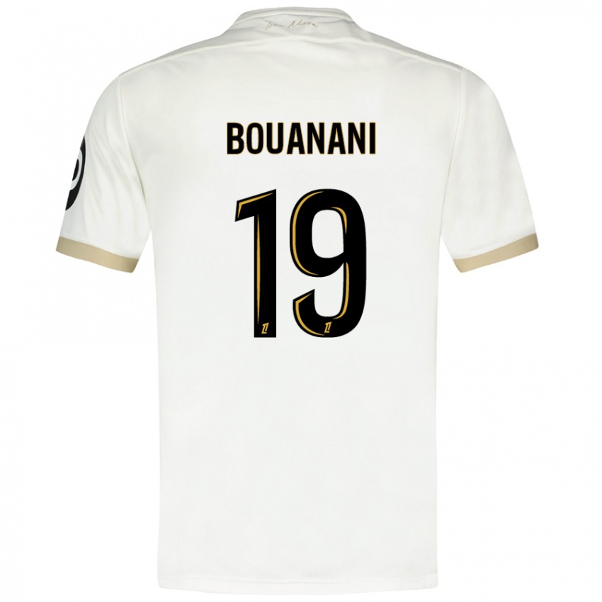 Bambino Maglia Badredine Bouanani #19 Bianco Oro Kit Gara Away 2024/25 Maglietta