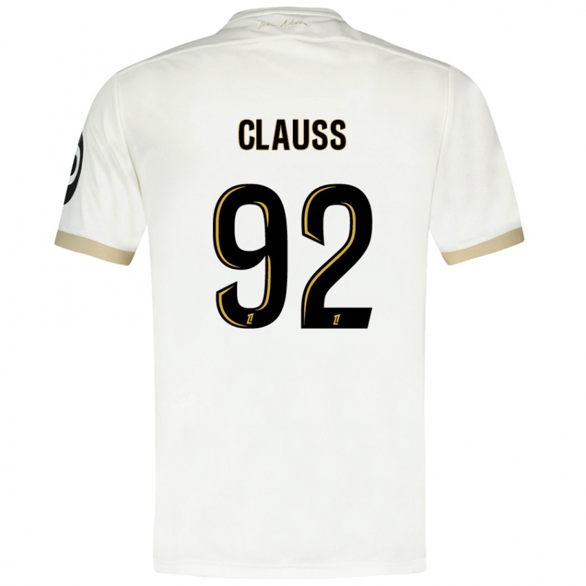 Bambino Maglia Jonathan Clauss #92 Bianco Oro Kit Gara Away 2024/25 Maglietta