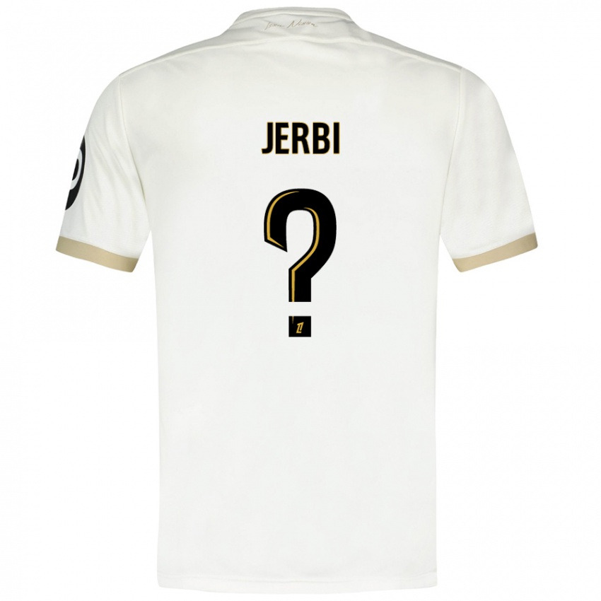 Bambino Maglia Rayan Jerbi #0 Bianco Oro Kit Gara Away 2024/25 Maglietta