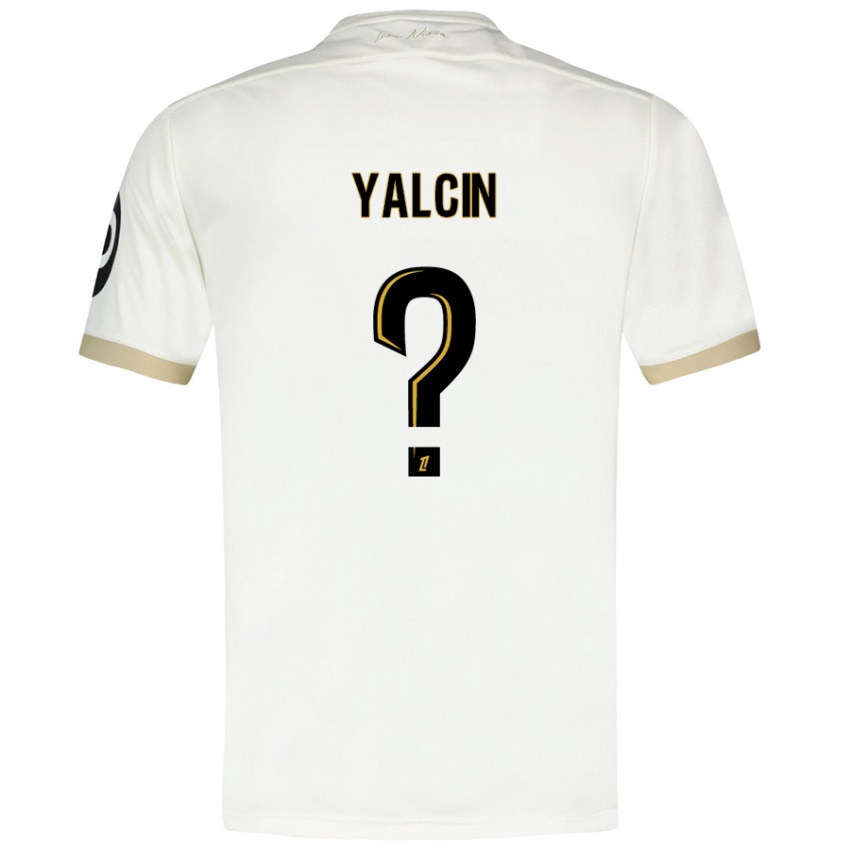 Bambino Maglia Noah Yalcin #0 Bianco Oro Kit Gara Away 2024/25 Maglietta