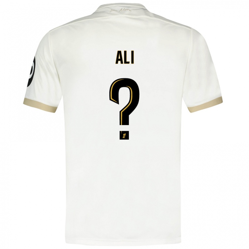 Bambino Maglia Kéfren Ali #0 Bianco Oro Kit Gara Away 2024/25 Maglietta