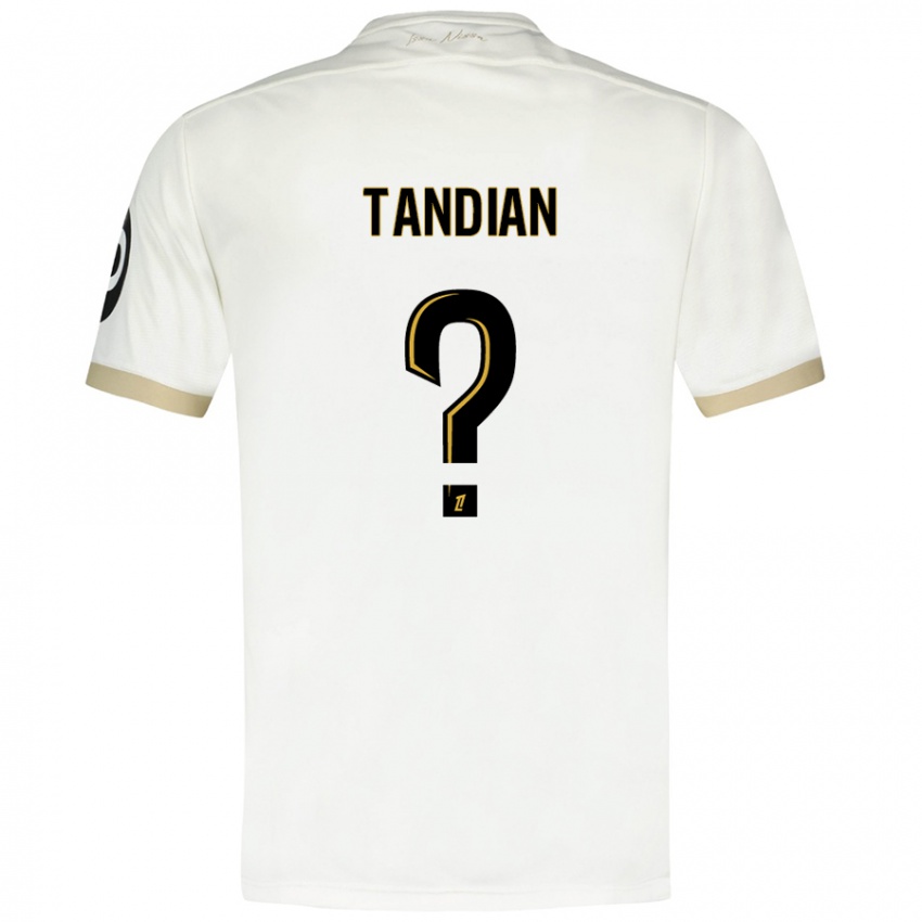 Bambino Maglia Elage Tandian #0 Bianco Oro Kit Gara Away 2024/25 Maglietta