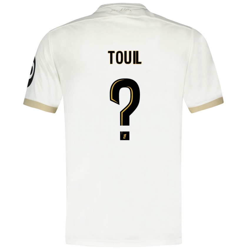 Bambino Maglia Yanis Touil #0 Bianco Oro Kit Gara Away 2024/25 Maglietta