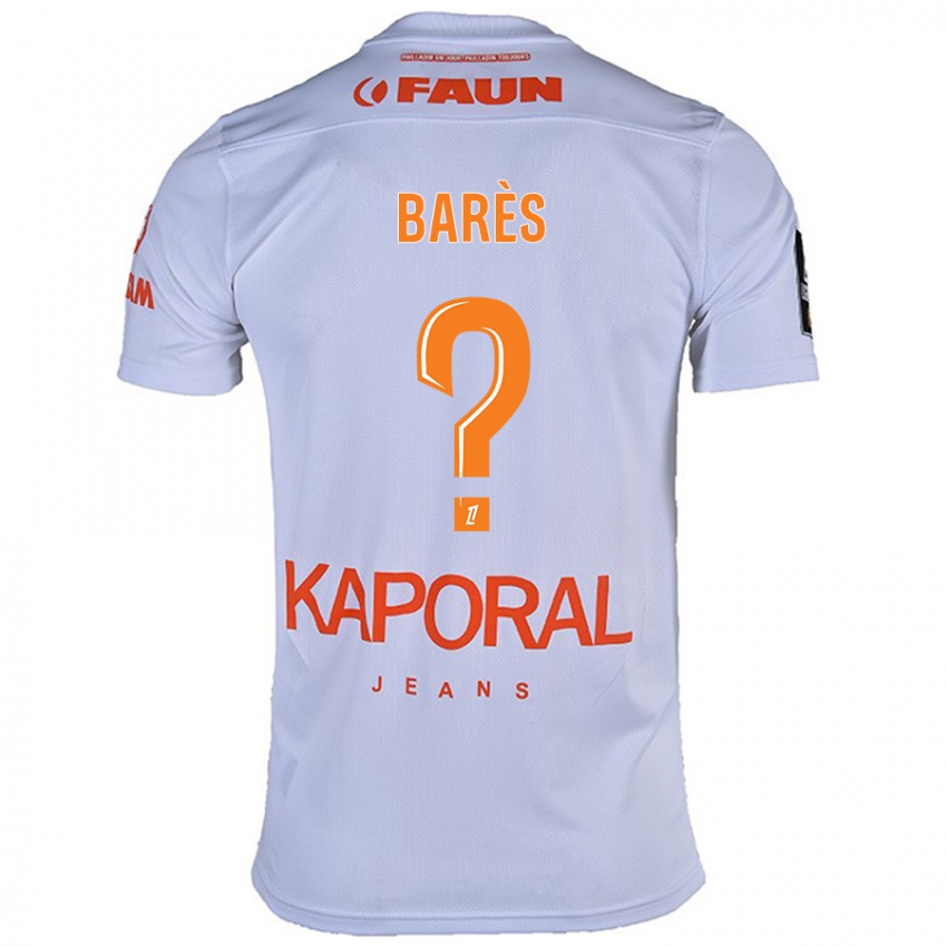 Bambino Maglia Gabriel Barès #0 Bianco Kit Gara Away 2024/25 Maglietta