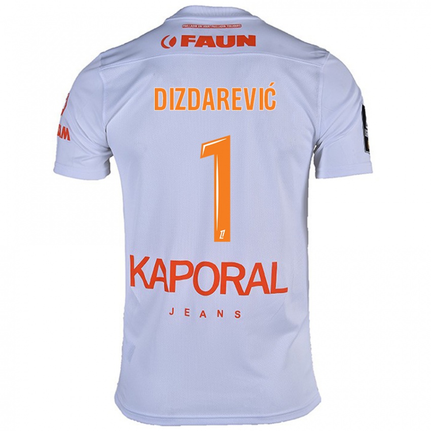 Bambino Maglia Belmin Dizdarevic #1 Bianco Kit Gara Away 2024/25 Maglietta