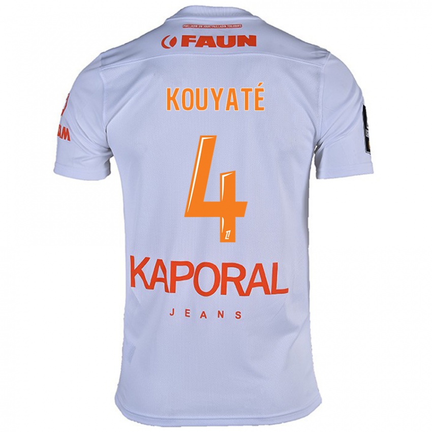 Bambino Maglia Kiki Kouyaté #4 Bianco Kit Gara Away 2024/25 Maglietta