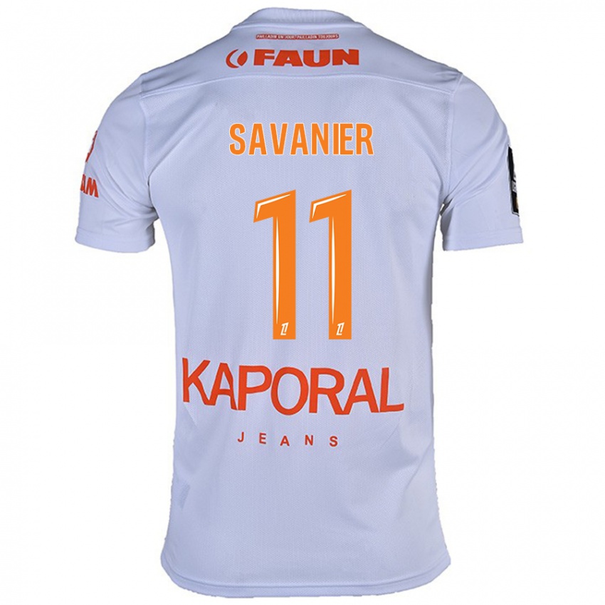 Bambino Maglia Téji Savanier #11 Bianco Kit Gara Away 2024/25 Maglietta