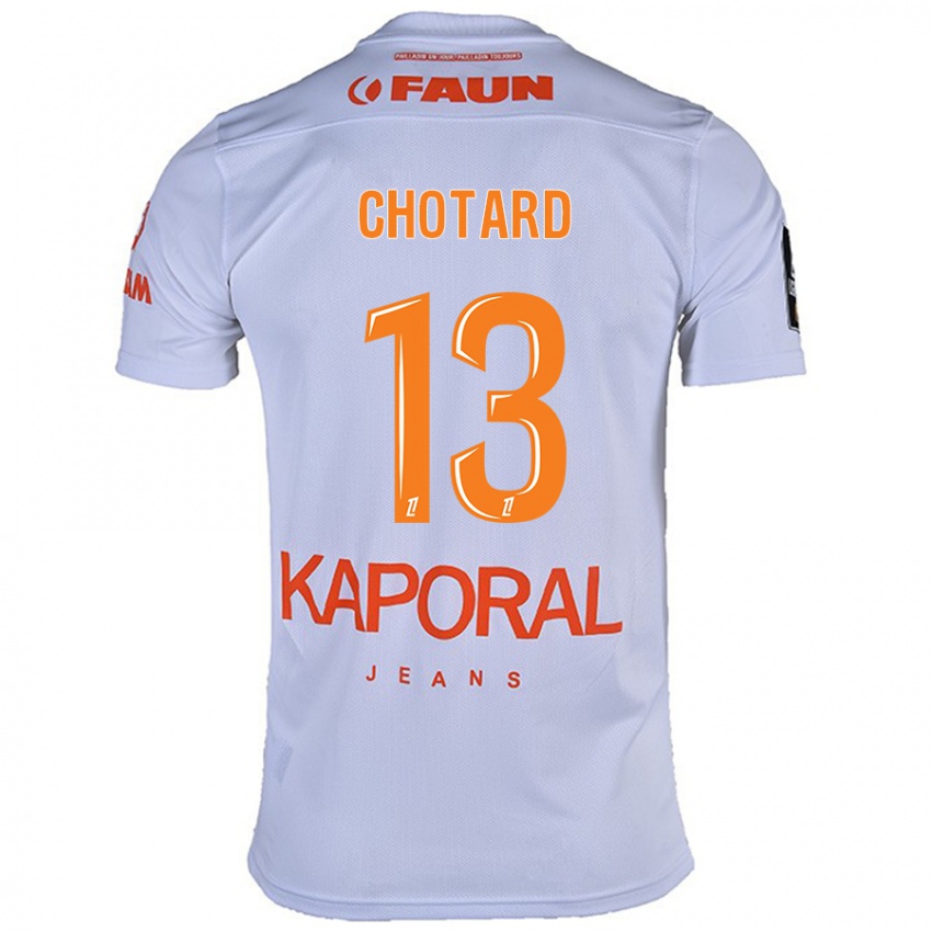 Bambino Maglia Joris Chotard #13 Bianco Kit Gara Away 2024/25 Maglietta