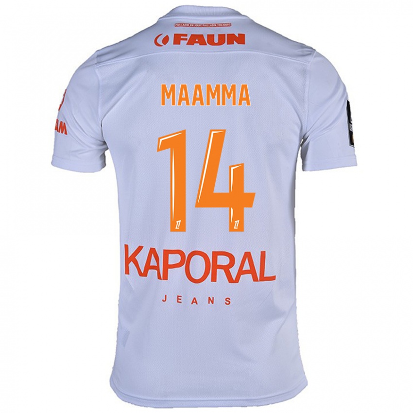 Bambino Maglia Othmane Maamma #14 Bianco Kit Gara Away 2024/25 Maglietta