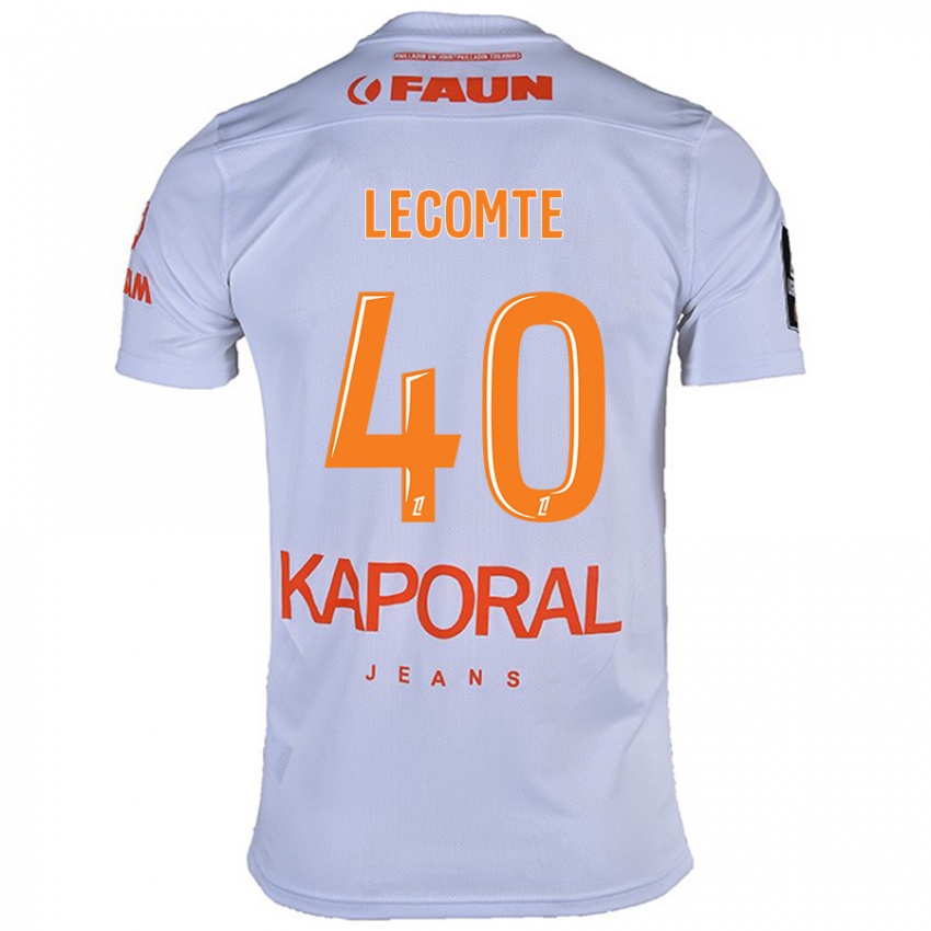 Bambino Maglia Benjamin Lecomte #40 Bianco Kit Gara Away 2024/25 Maglietta