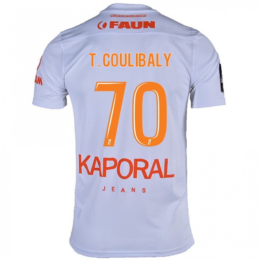 Bambino Maglia Tanguy Coulibaly #70 Bianco Kit Gara Away 2024/25 Maglietta