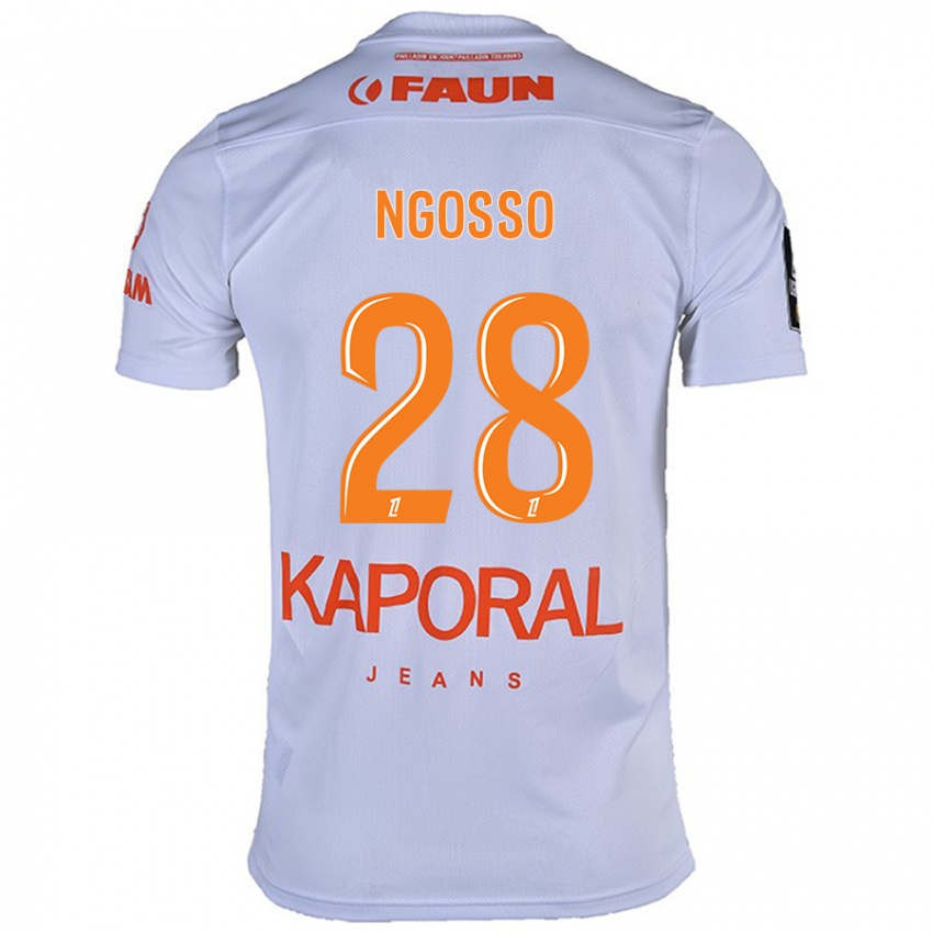 Bambino Maglia Glenn Ngosso #28 Bianco Kit Gara Away 2024/25 Maglietta