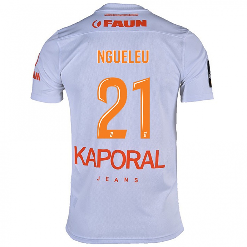 Bambino Maglia Nina Ngueleu #21 Bianco Kit Gara Away 2024/25 Maglietta