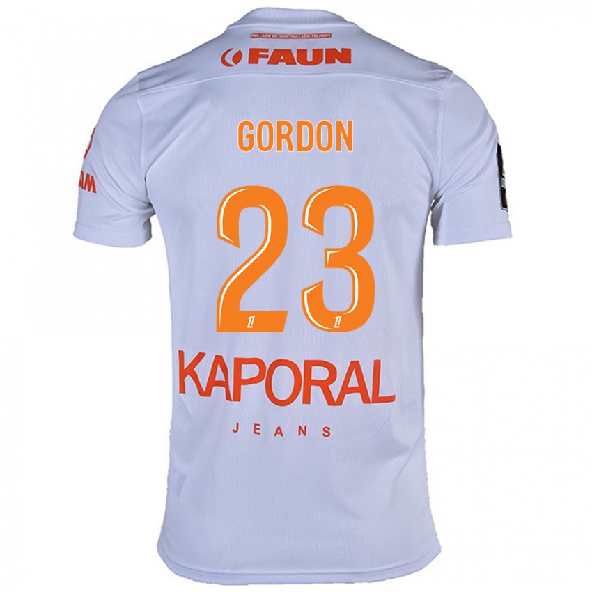 Bambino Maglia Sh'nia Gordon #23 Bianco Kit Gara Away 2024/25 Maglietta