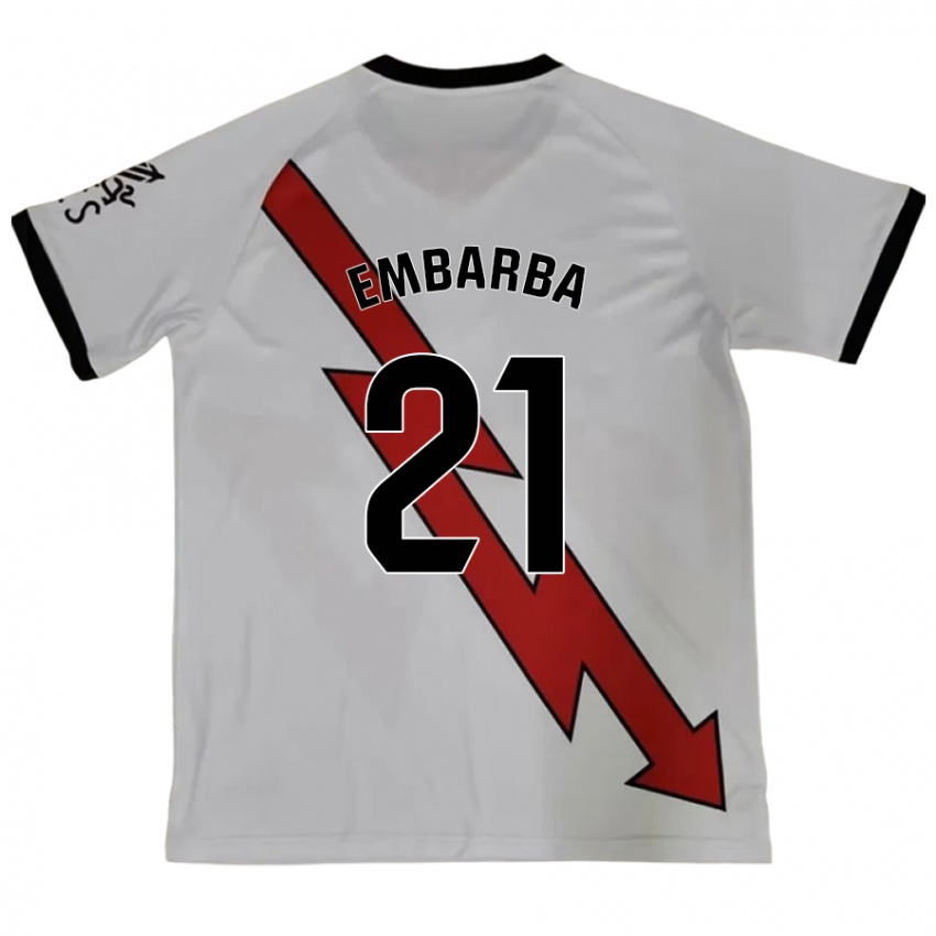 Bambino Maglia Adrián Embarba #21 Rosso Kit Gara Away 2024/25 Maglietta