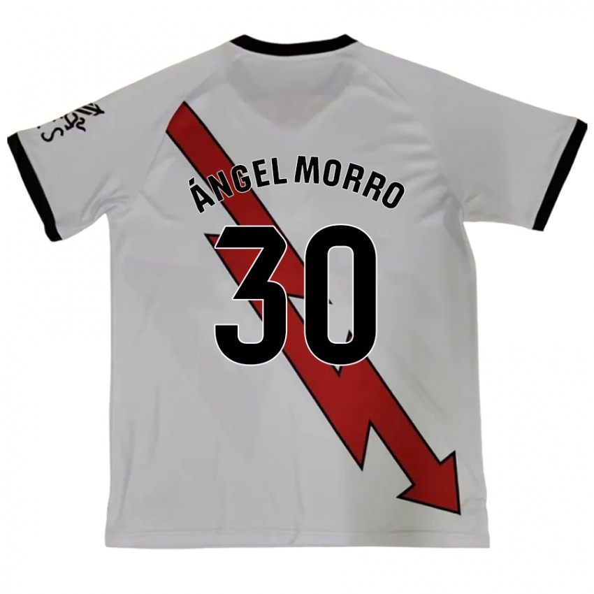 Bambino Maglia Miguel Ángel Morro #30 Rosso Kit Gara Away 2024/25 Maglietta