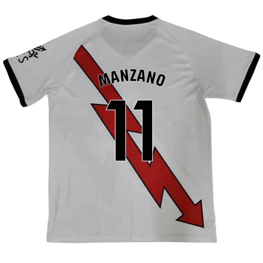 Bambino Maglia Sergio Manzano #11 Rosso Kit Gara Away 2024/25 Maglietta