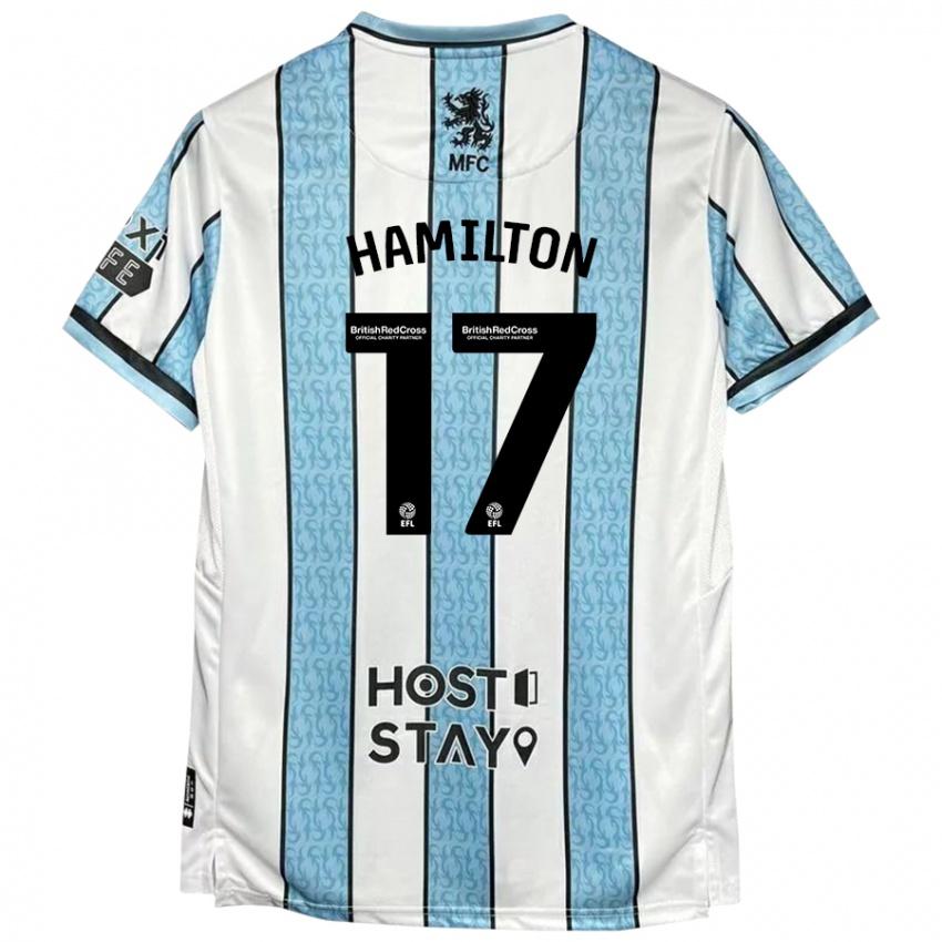 Bambino Maglia Micah Hamilton #17 Bianco Blu Kit Gara Away 2024/25 Maglietta