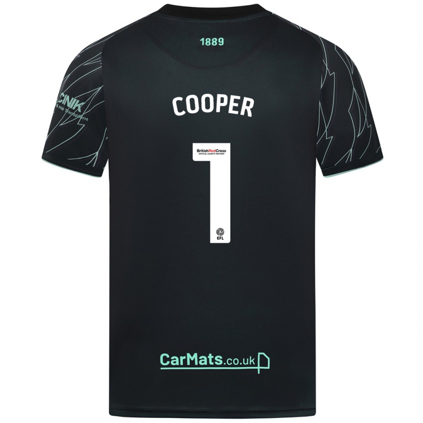 Bambino Maglia Michael Cooper #1 Nero Verde Kit Gara Away 2024/25 Maglietta