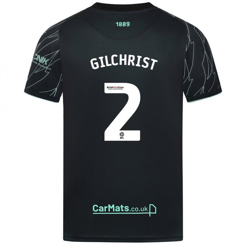 Bambino Maglia Alfie Gilchrist #2 Nero Verde Kit Gara Away 2024/25 Maglietta