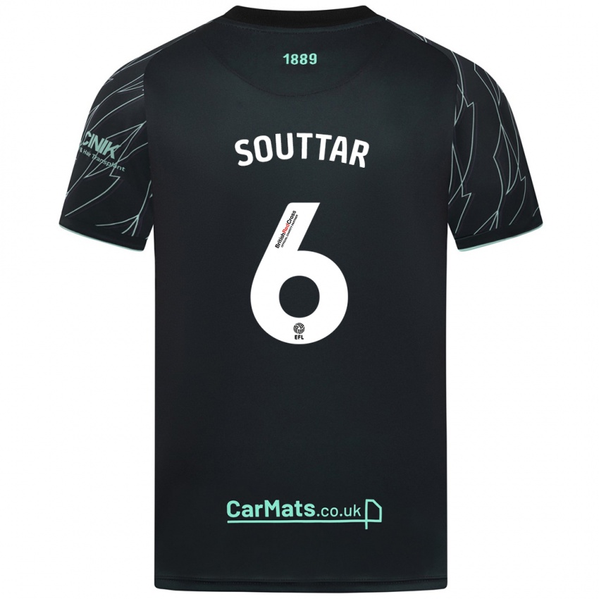 Bambino Maglia Harry Souttar #6 Nero Verde Kit Gara Away 2024/25 Maglietta