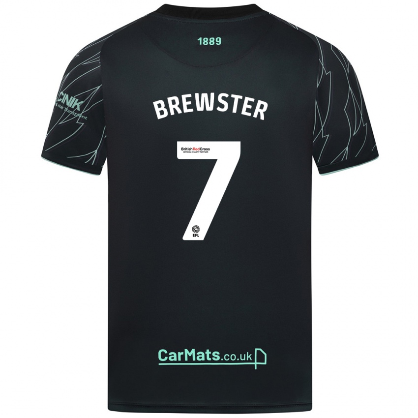 Bambino Maglia Rhian Brewster #7 Nero Verde Kit Gara Away 2024/25 Maglietta