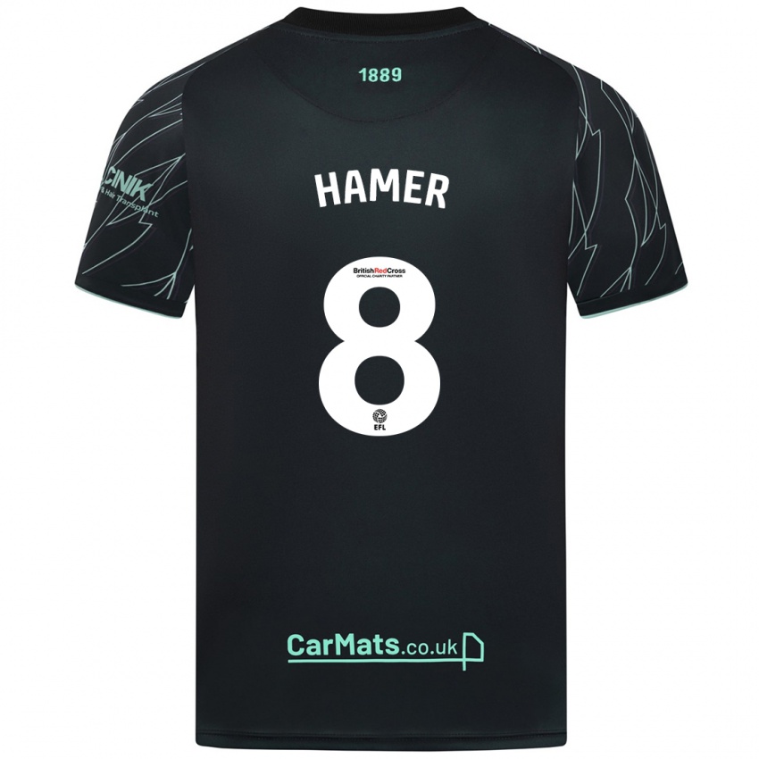 Bambino Maglia Gustavo Hamer #8 Nero Verde Kit Gara Away 2024/25 Maglietta