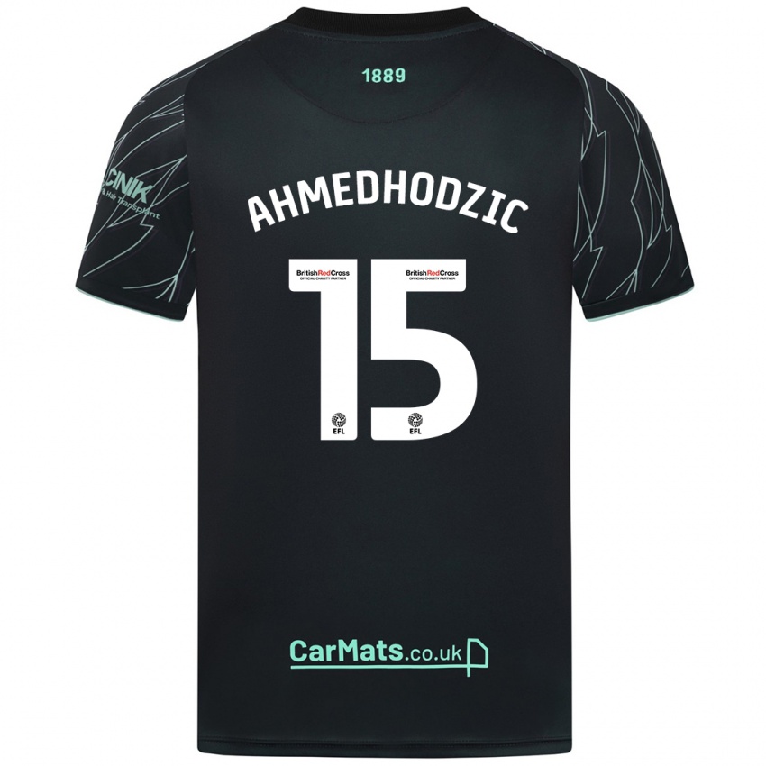 Bambino Maglia Anel Ahmedhodzic #15 Nero Verde Kit Gara Away 2024/25 Maglietta