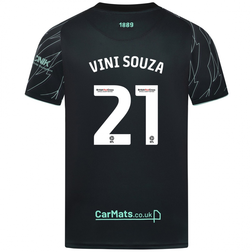 Bambino Maglia Vini Souza #21 Nero Verde Kit Gara Away 2024/25 Maglietta